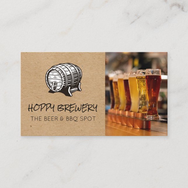 Brewery | Beer Selection Business Card (Front)