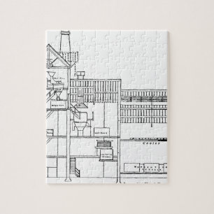 Brewery Blueprint Jigsaw Puzzle