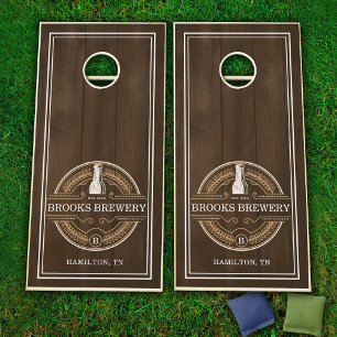Brewery Monogram Crest Cornhole Set