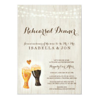 Brewery Rehearsal Dinner Invitation | Rustic Beer