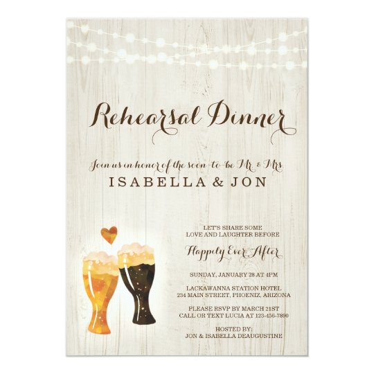 Brewery Rehearsal Dinner Invitations 2