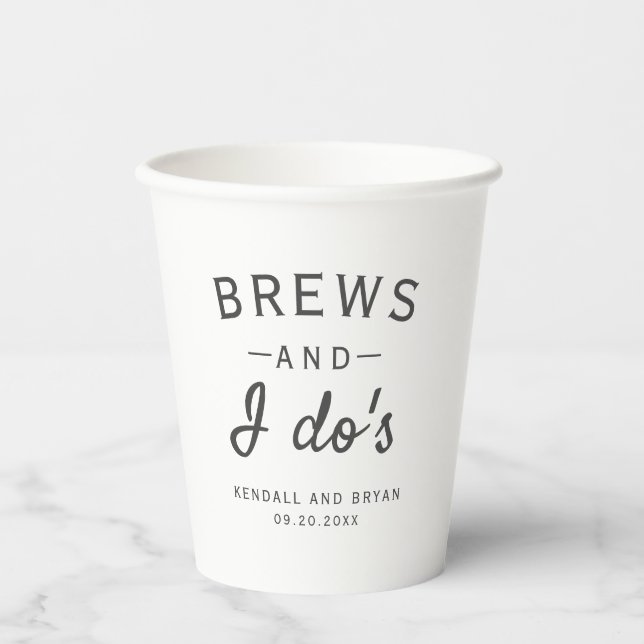 Brewery Theme Brews and I Do's Paper cup (Front)