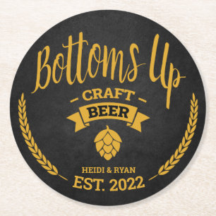 Brewery Wedding Shower Beer Drink Coaster Favor