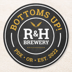 Brewery Wedding Shower Beer Drink Coaster Favor