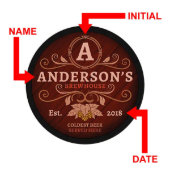 Brewhouse Renowned Circular Red Bar Sign (Design)