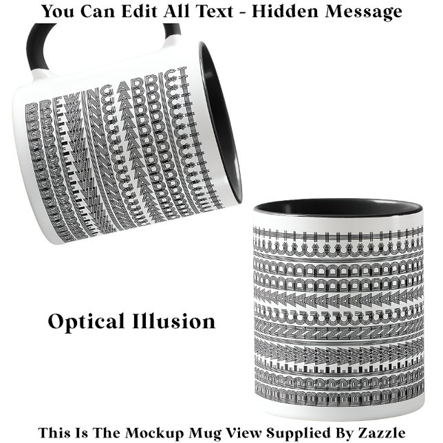 Brewing Addict Hidden Message Funny Novelty 111B Mug (Creator Uploaded)