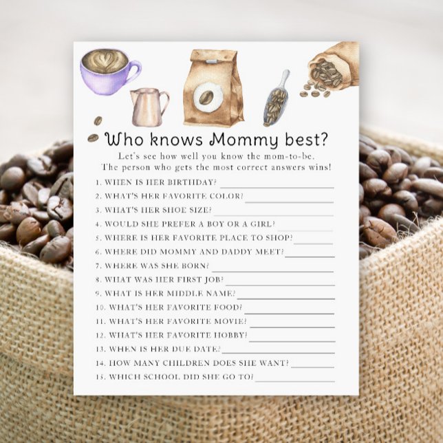 Brewing baby shower - Who knows mommy best (Creator Uploaded)