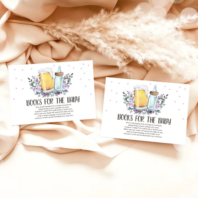 Brewing Bring a book Beers and Bottles Rustic Encl Enclosure Card (Creator Uploaded)