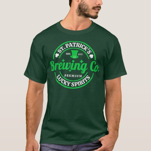 Brewing Co Lucky Spirits Lucky Shamrock St Patrick T_Shirt