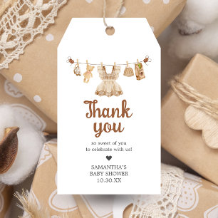 Brewing Coffee Baby Shower Favor Tags