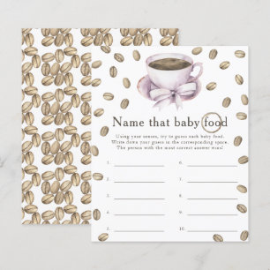 Brewing coffee baby shower  Name that baby food