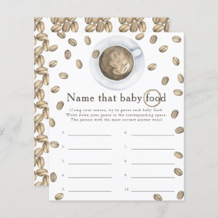 Brewing coffee baby shower Name that baby food