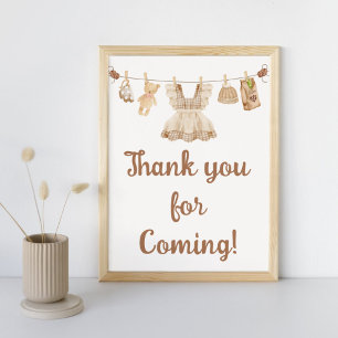 Brewing Coffee Baby Shower Thank You Sign