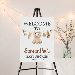 Brewing Coffee Baby Shower Welcome Sign