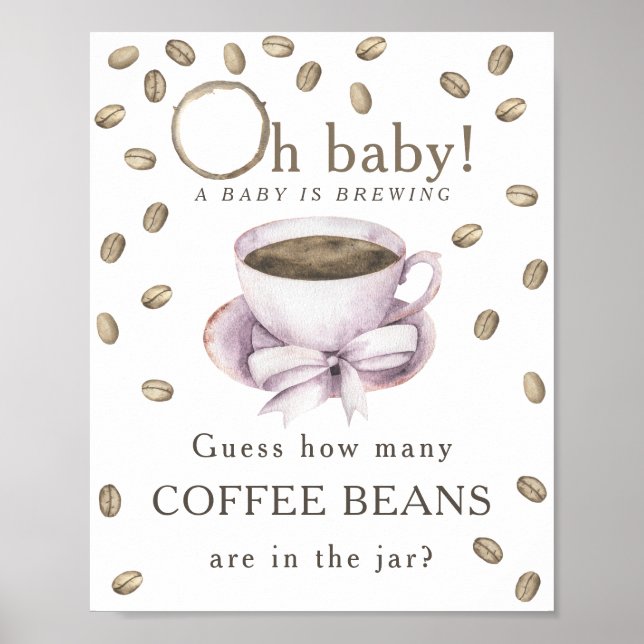 Brewing coffee - How many coffee beans Poster (Front)