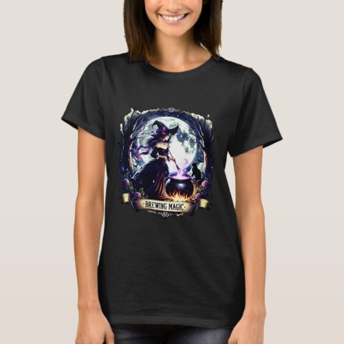 Brewing Magic Halloween Witch Shirt