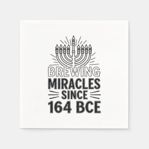 Brewing Miracles Since 164 BCE Hanukkah Jewish Napkins