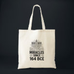 Brewing Miracles Since 164 BCE Hanukkah Jewish  Tote Bag<br><div class="desc">Hanukkah Miracle Meme,  Jewish History Humor,  Menorah Oil Miracle,  Festival Of Lights Quote,  Hanukkah 2025 Tradition,  Brewing Miracles,  Ancient Jewish Humor,  Cultural Heritage,  Holiday History,  Miracle Of Light</div>