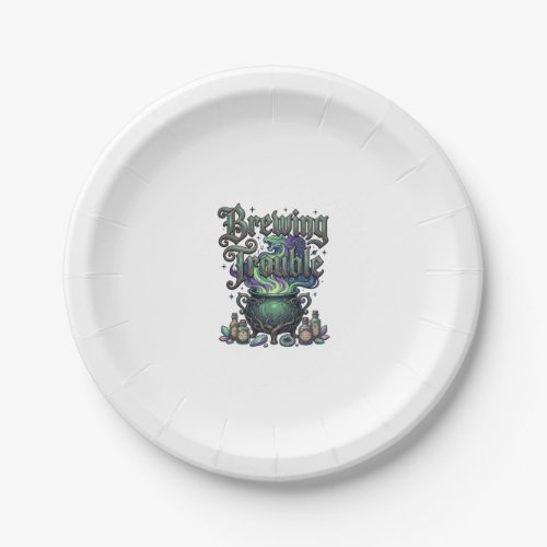 Brewing Trouble Cauldron Dragon Alchemy Crystals H Paper Plates