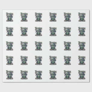 Brewing Trouble Cauldron Dragon Alchemy Crystals H Wrapping Paper