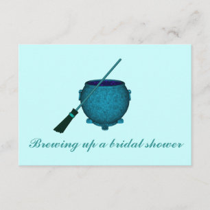 "Brewing Up a Bridal Shower" - Broom & Cauldron Invitation