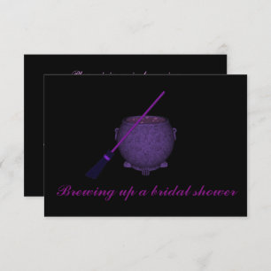 "Brewing Up a Bridal Shower" w/ Broom & Cauldron Invitation