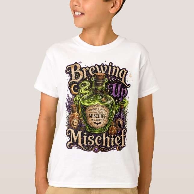  “Brewing Up Mischief” T-Shirt (Front)