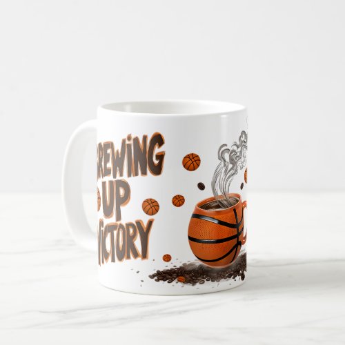 Brewing up Victory Basketball Enthusiasts Coffee Mug