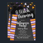 Brewing Witch Feet Halloween Party Birthday Invitation<br><div class="desc">Funny Witch Feet Halloween Invitations</div>