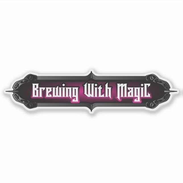 Brewing With Magic Logo Sticker (Front)