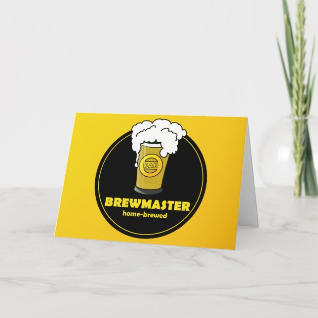 Brewmaster Beer Fathers Day Card (Front)