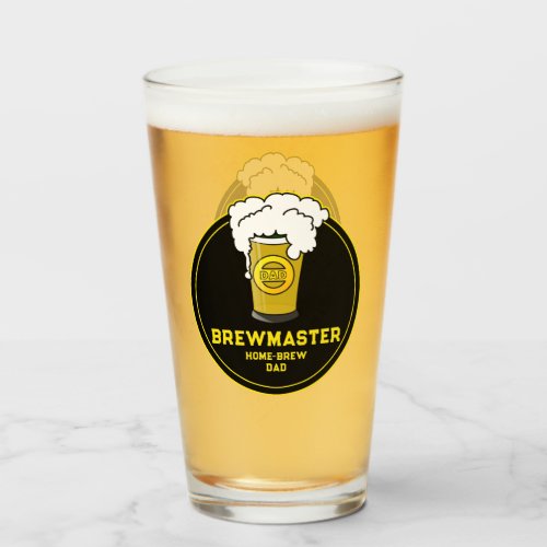 Brewmaster Beer home_brew Dad Glass
