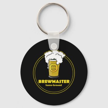 Brewmaster Beer Home-brewed Dad Keychain by HolidayBug at Zazzle
