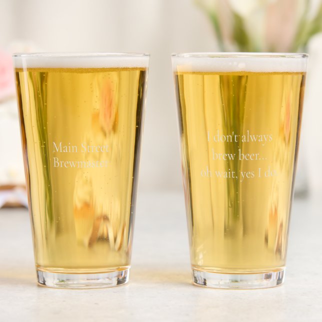 Brewmaster Personalized  Pint Glass (Wedding)