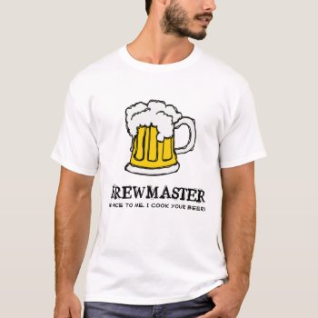 Brewmaster With Frothy Pint Of Beer T-shirt by RedneckHillbillies at Zazzle