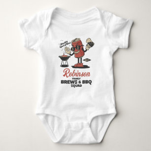 Brews And BBQ Squad Funny Barbeque Family Custom  Baby Bodysuit