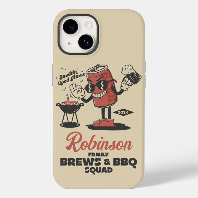 Brews And BBQ Squad Funny Barbeque Family Custom  Case-Mate iPhone Case (Back)