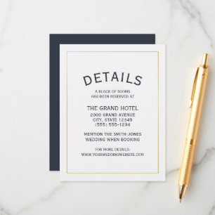 Brews and I Do's Brewery Wedding Details Enclosure Card