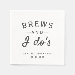 Brews and I Do's Brewery Wedding Napkins