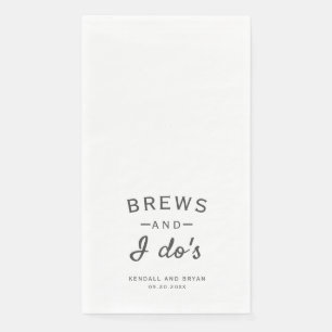 Brews and I Do's Brewery Wedding Paper Napkin