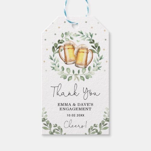 Brews Before I do Beer  Cheers Engagement Party Gift Tags