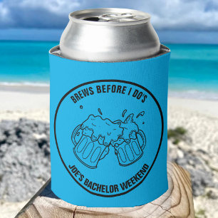Brews Before I Do Custom Bachelor Party Groomsman Can Cooler