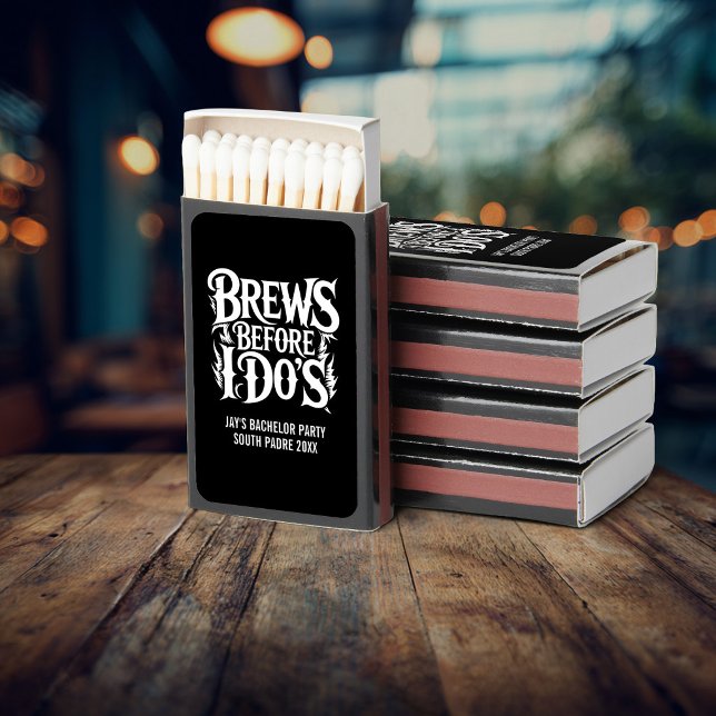 Brews Before I Do Custom Bachelor Party Matchboxes (Creator Uploaded)