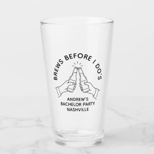 Brews Before I Do's Bachelor Party Beer Pint Glass