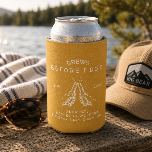Brews Before I Do's Bachelor Party Custom  Can Cooler (Creator Uploaded)