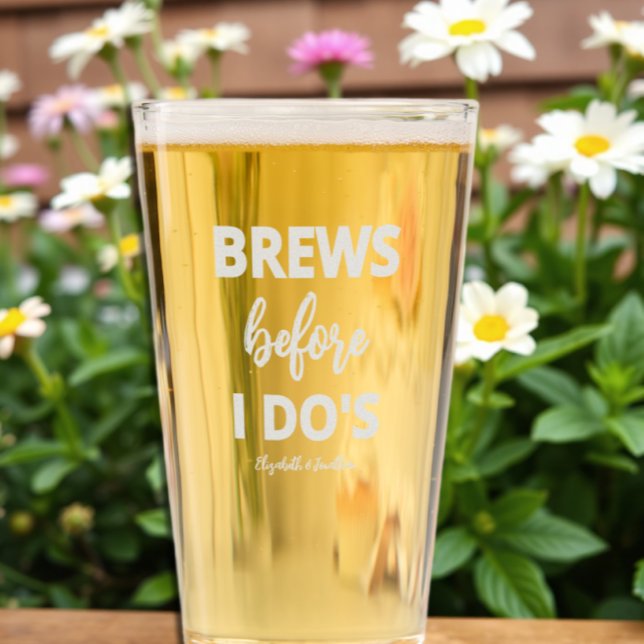 Brews Before I Do's Rehearsal Dinner Pint Glass (Creator Uploaded)