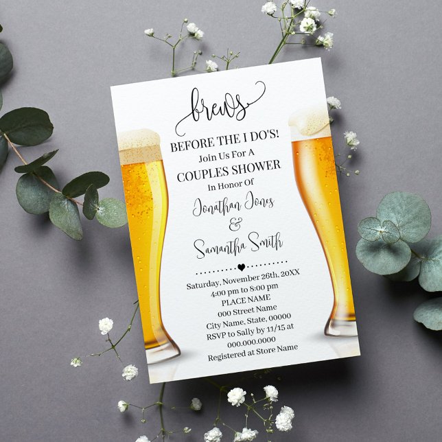 Brews Before the I do Couples Shower Invitation (Creator Uploaded)