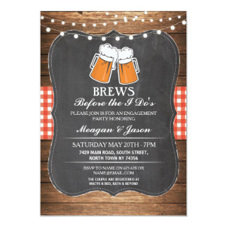 Brews Before The I Do's Engagement Party Invite