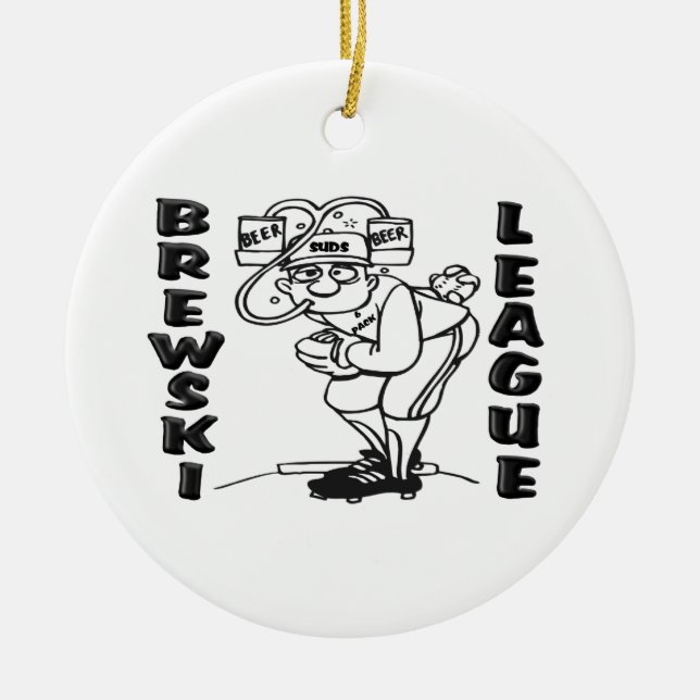 Brewski League Ceramic Ornament (Front)
