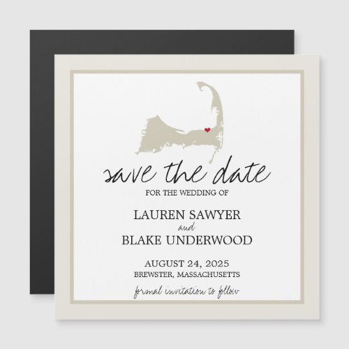 Brewster Cape Cod Wedding Save the Date Magnetic Invitation